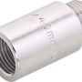 Verchromte Hahnverlängerung aus Messing, 40 mm, Gewindefitting für Wasser- und Heizungsinstallation.