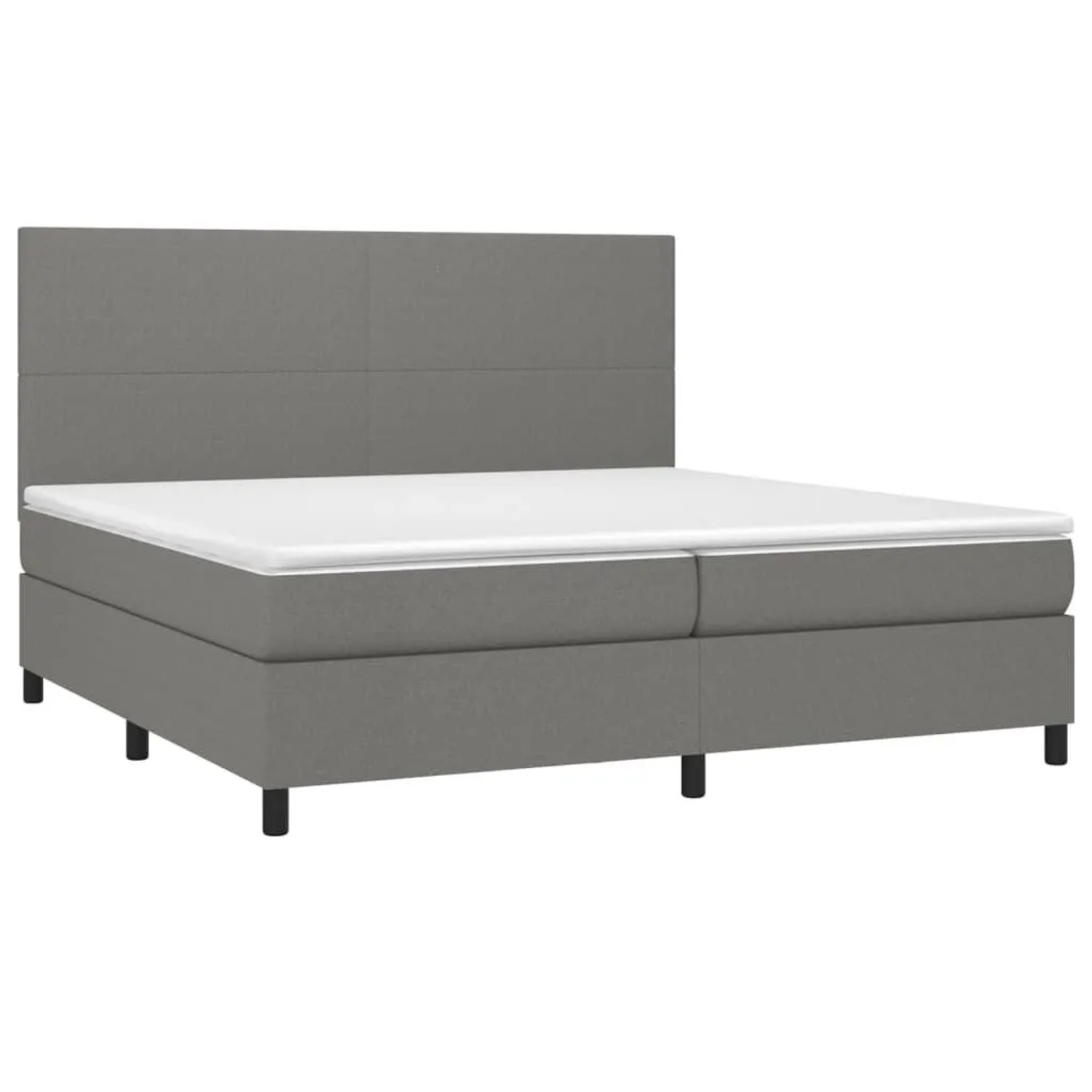 vidaXL Boxspringbett mit Matratze & LED Dunkelgrau 200x200 cm Stoff 3134742 günstig online kaufen