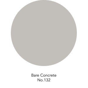 Farbmuster der ELLE DECORATION Wandfarbe Bare Concrete No. 132, matt.