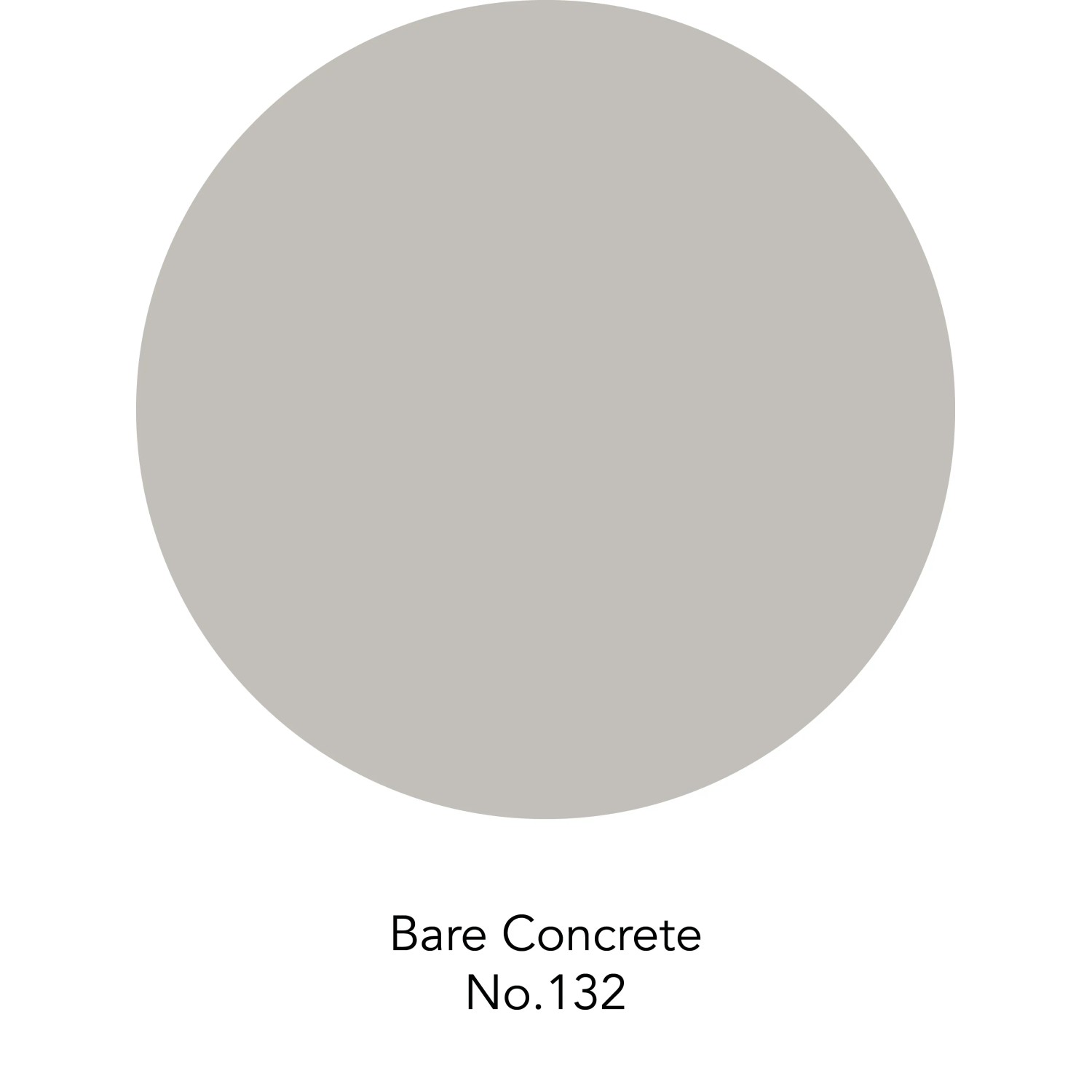 Farbmuster der ELLE DECORATION Wandfarbe Bare Concrete No. 132, matt.