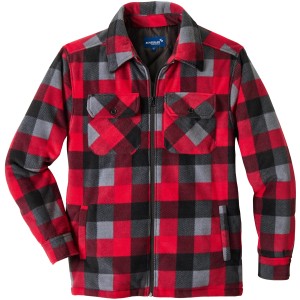 Scheibler Thermojacke Callan in Rot-Schwarz-Grau kariert, Arbeitskleidung mit warmem Futter.