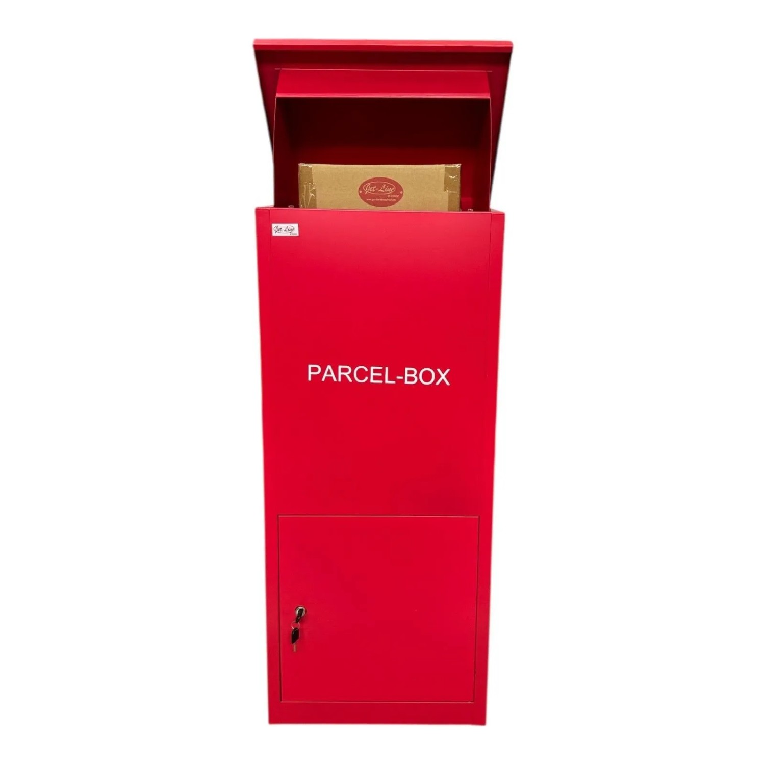 Jet-Line Paketbox in Rot Paketablage aus Metall 99,5 x 35 x 45,5 cm
