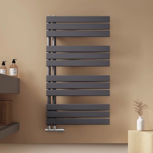 Emke Badheizkörper 100x60cm 670W Anthrazit Handtuchwärmer für Badezimmer Handtuchtrockner