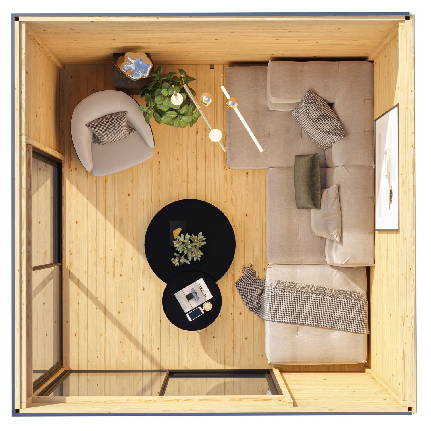 Karibu Gartenhaus modern Kubus 3 3x3m Fichte kesseldruckimprägniert kaufen bei OBI