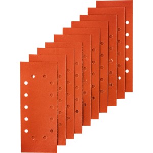 10 gelochte LUX Schleifstreifen K40, 115x280mm, für Schwingschleifer.