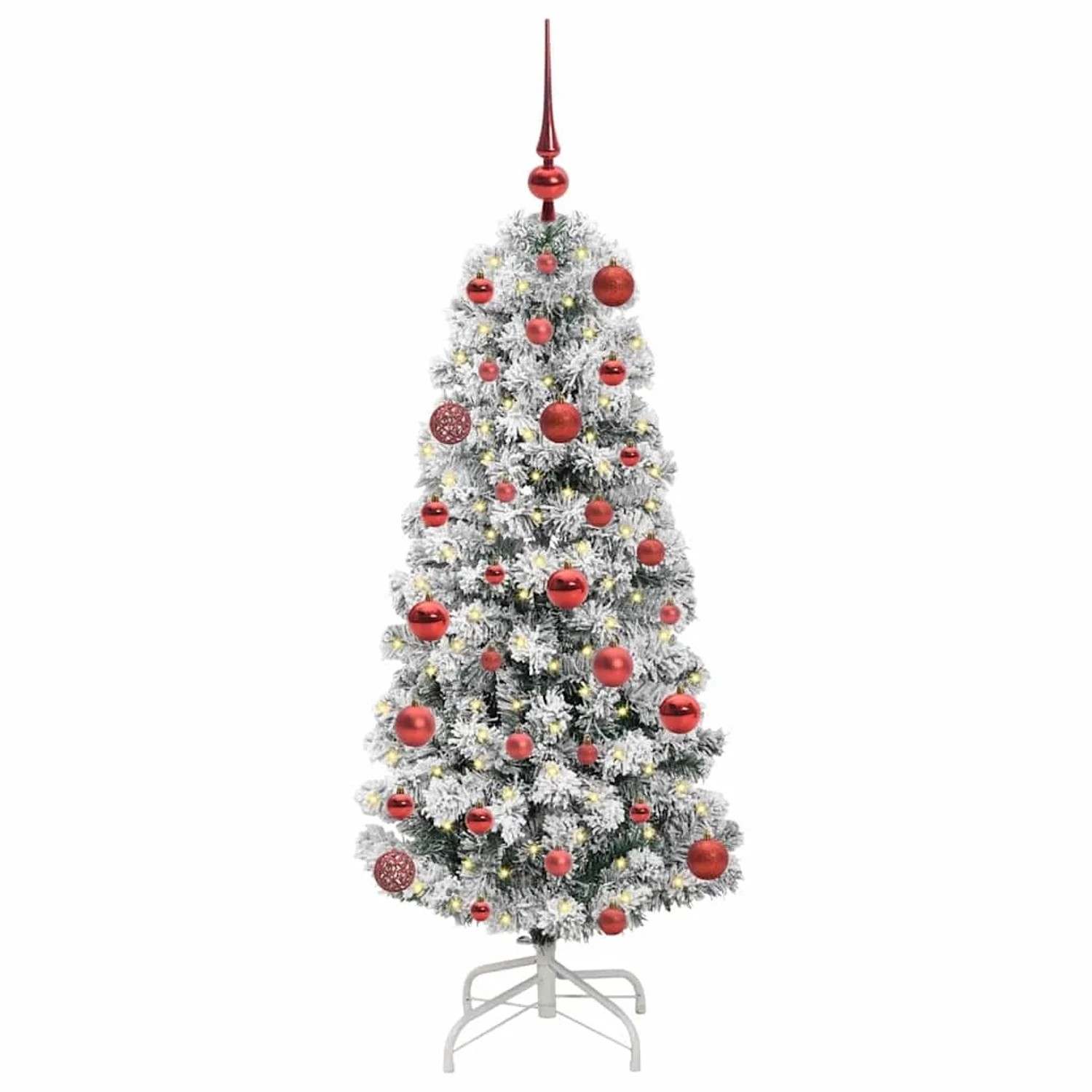 vidaXL Künstlicher Klappbarer Weihnachtsbaum Grün und Weiß 120 cm 3395577