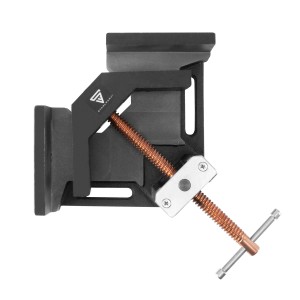 STAHLWERK Schweißwinkelklemme mit 90° Winkel und 100 mm Maulweite zum Fixieren von Werkstücken.
