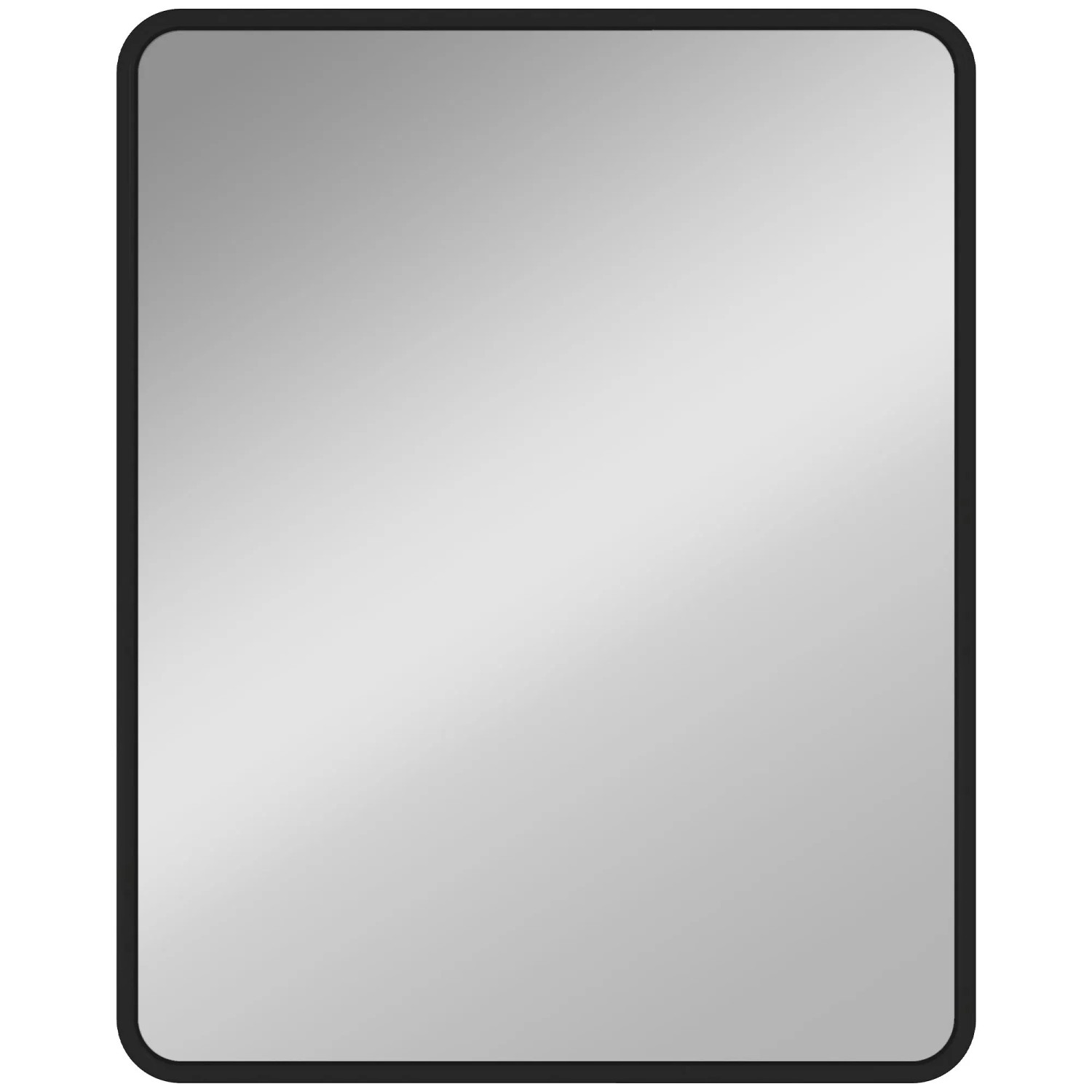 HOMCOM Wandspiegel Glas MDF 40 x 3 x 50 cm Schwarz