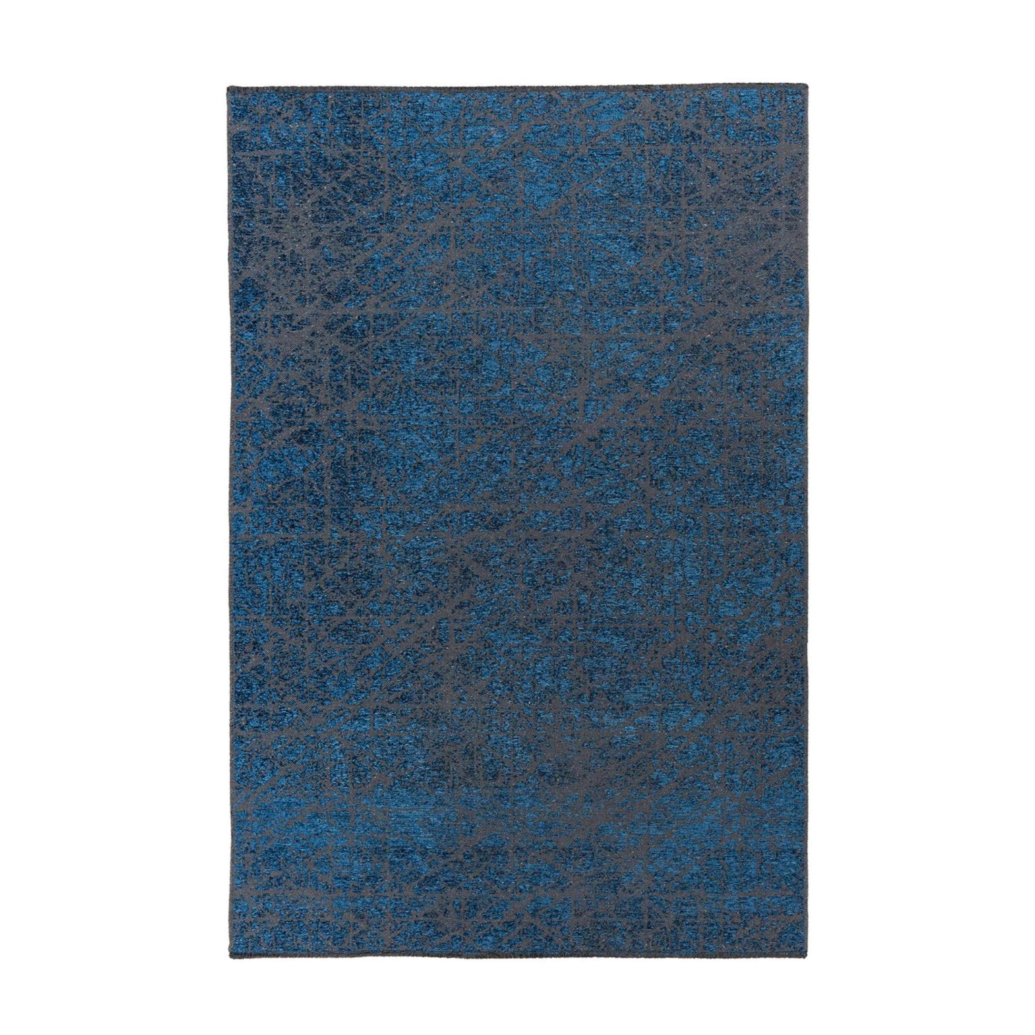 MeGusta Flachflor Teppich UsedLook Modern Blau Polyester 120x170 cm Eva günstig online kaufen