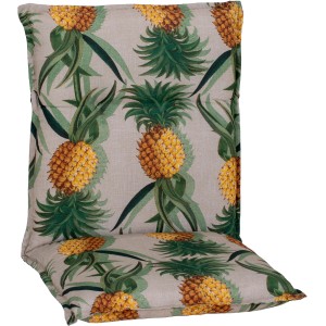 Beo Sitzauflage Niedriglehner Treffelstein mit Ananas-Motiv für Gartenstühle.