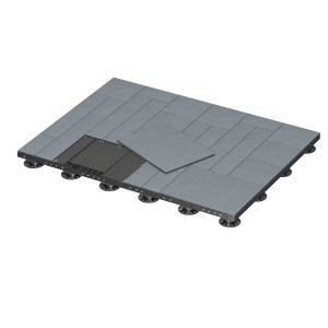 GS Terrassen Plattenhalter Set für Gitterrost-Wabe, 20 Stück, zur Lagerung und als Fugenkreuz.