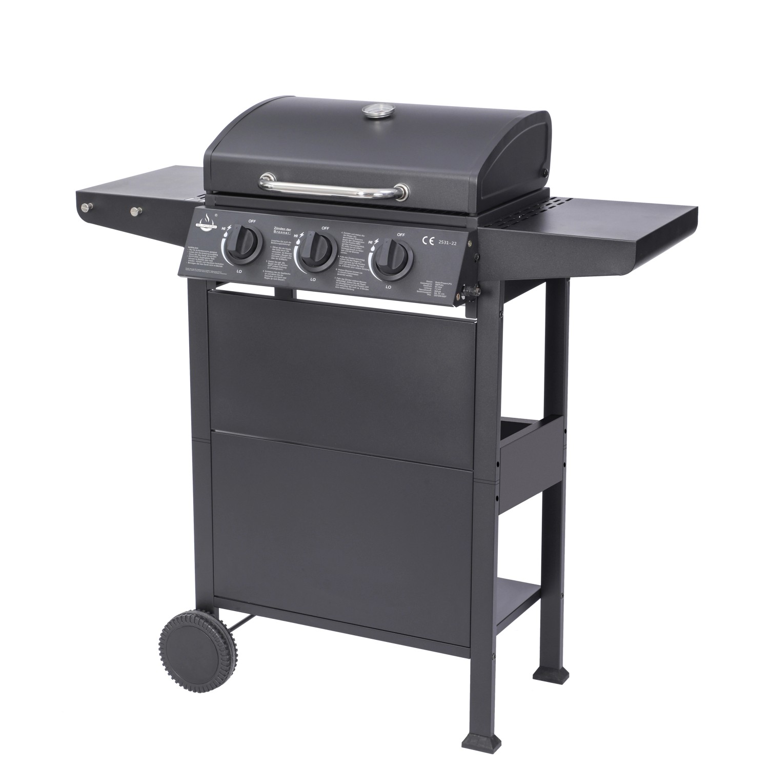 El Fuego Gasgrill San Jose mit 3 Brenner 104 cm x 101,5 cm x 51 cm