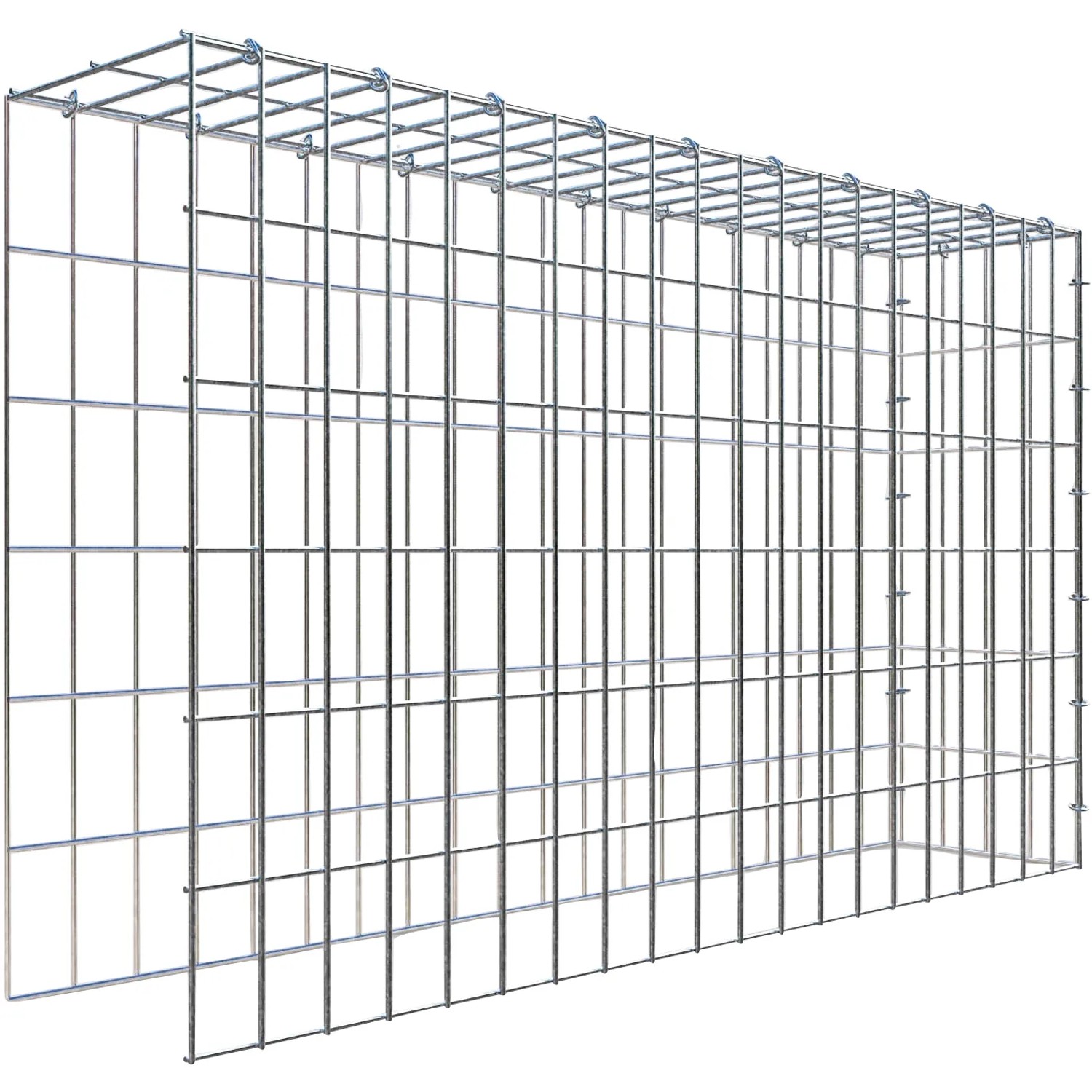 Gabiona C-Ring-Gabione-Anbaukorb Typ 4 60 x 100 x 20 cm Maschenw 5 x 10 cm