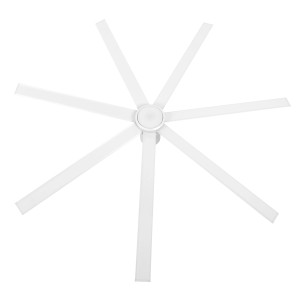 Weißer Lucci Air Atlanta II Deckenventilator (183 cm) mit sechs Flügeln und Fernbedienung.