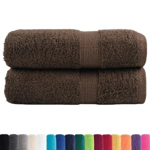 vidaXL Premium Waschhandtücher SOLUND 2 Stück Braun 30x30cm 600 g/m² 137227