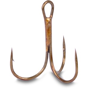 Westline Drilling Brüniert Gr. 4, Angelhaken mit drei Spitzen in brünierter Optik.