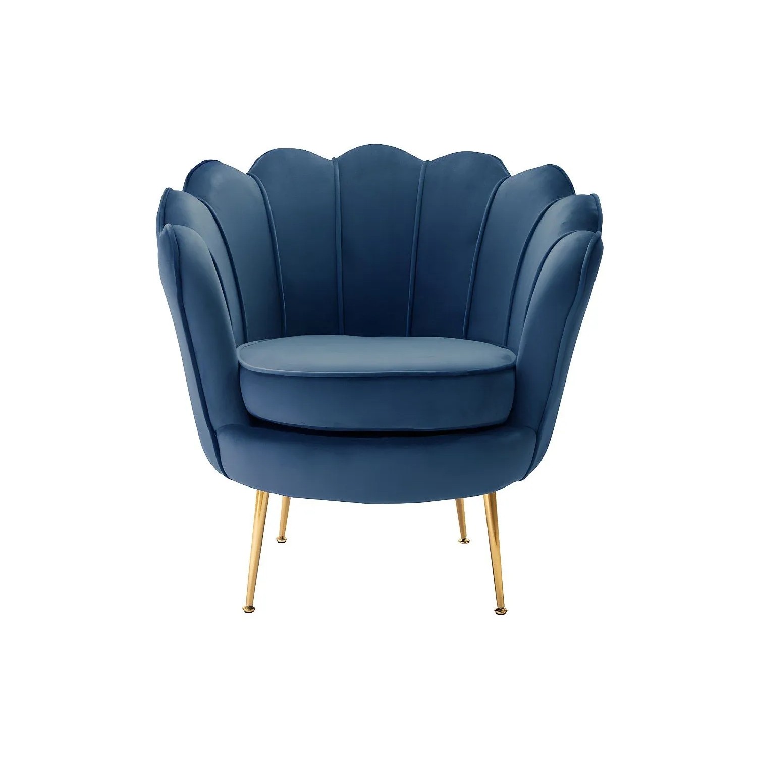 Vente-unique Sessel Mit Gerader Rückenlehne Dandelion Marineblau 78 cm