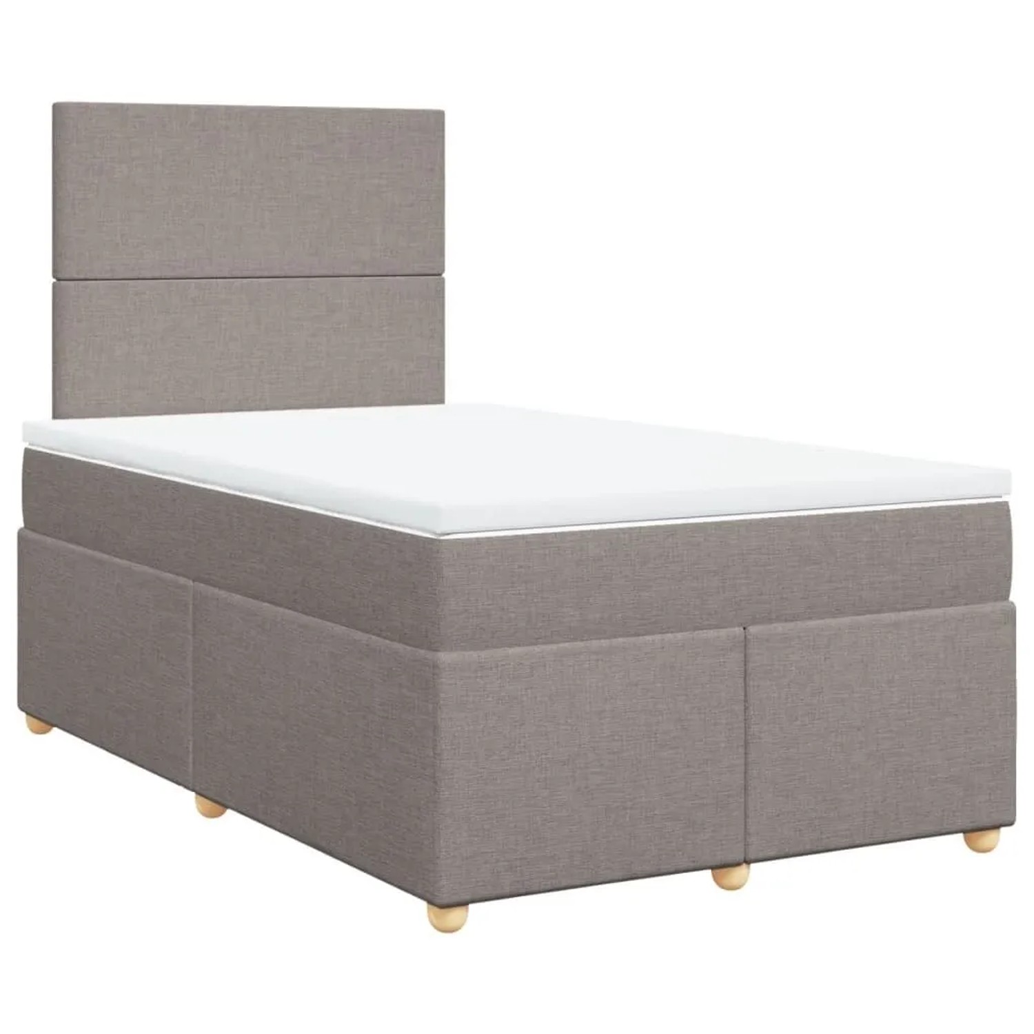 vidaXL Boxspringbett mit Matratze Taupe 120x190 cm Stoff 3293516 günstig online kaufen