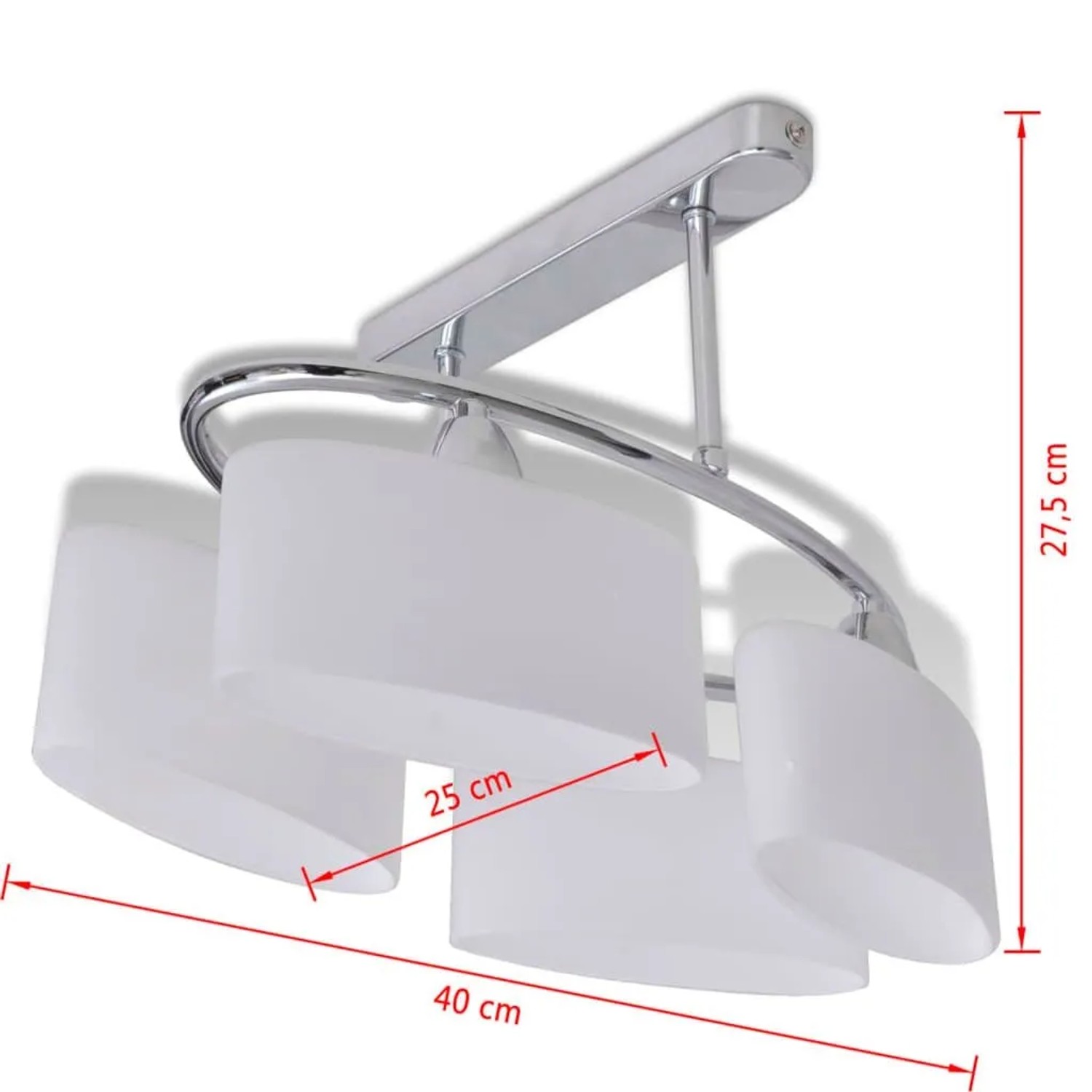 vidaXL Beleuchtung Decken Leuchte Lampe Deckenlampe 4 x E14 240988_6