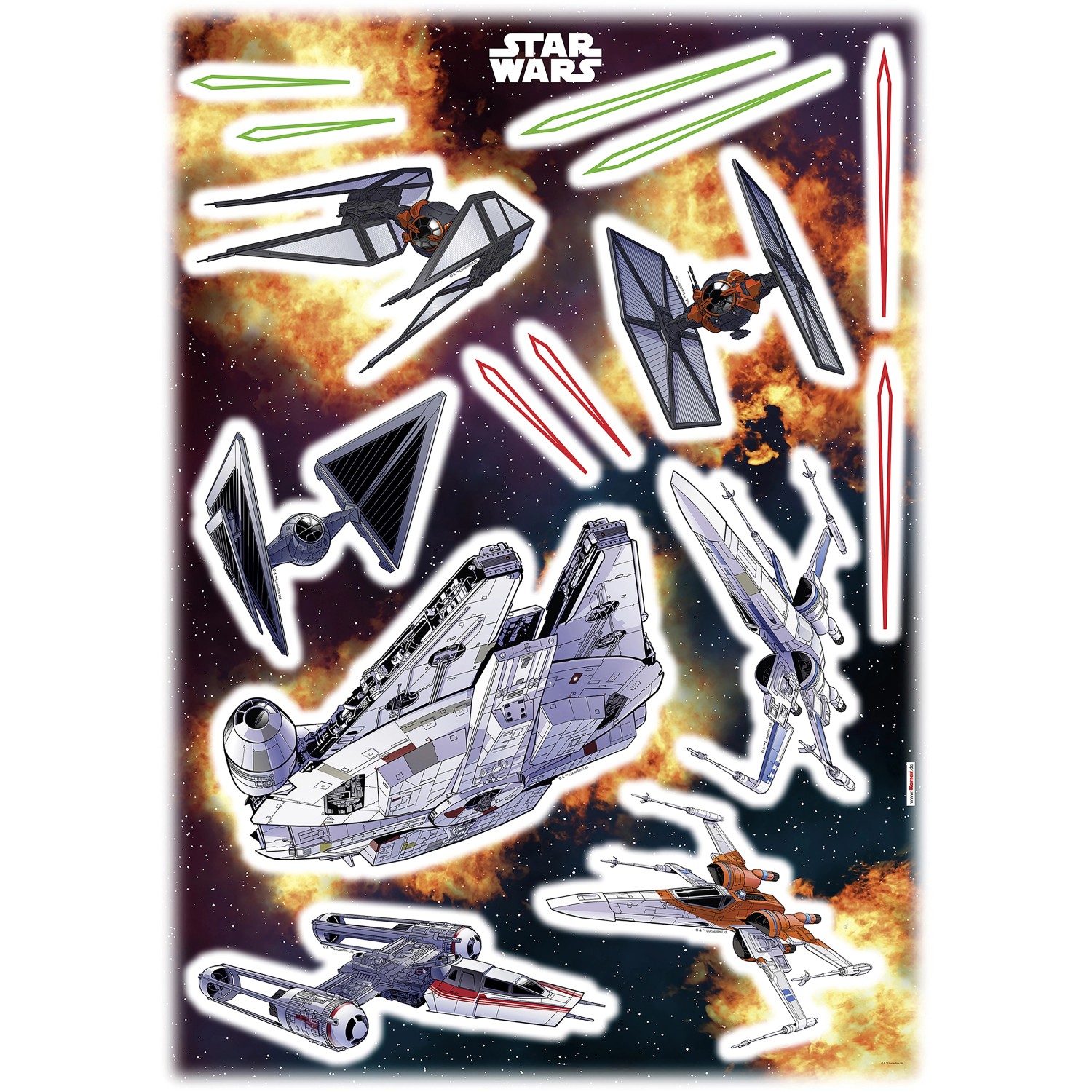 Komar Deko-Sticker Star Wars Spaceship 50 cm x 70 cm günstig online kaufen