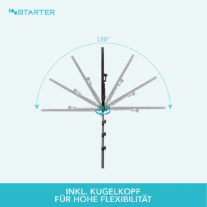 Instarter Led Ringlicht Stativ Ringleuchte Schwenkbar Videoleuchte 60W Rgb