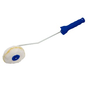 LUX Ersatzwalze für Eckenroller, 5 cm, Goldfaden, gelb-weiß gestreift.