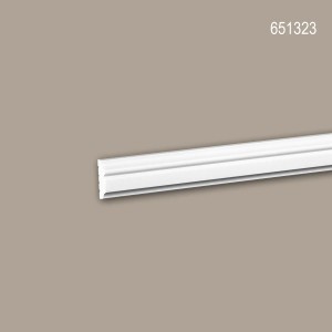 Weiße PROFHOME Wandleiste/Stuckleiste (200 cm x 1,0 cm x 3,2 cm) für Paneel-Zubehör.