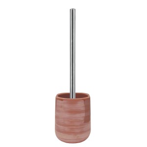 Kleine Wolke Argentic WC-Bürstenhalter Siena aus Steinzeug mit Silber-Effekt.