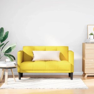 vidaXL Zweisitzer-Sofa Gelb 111 cm Stoff 4100567
