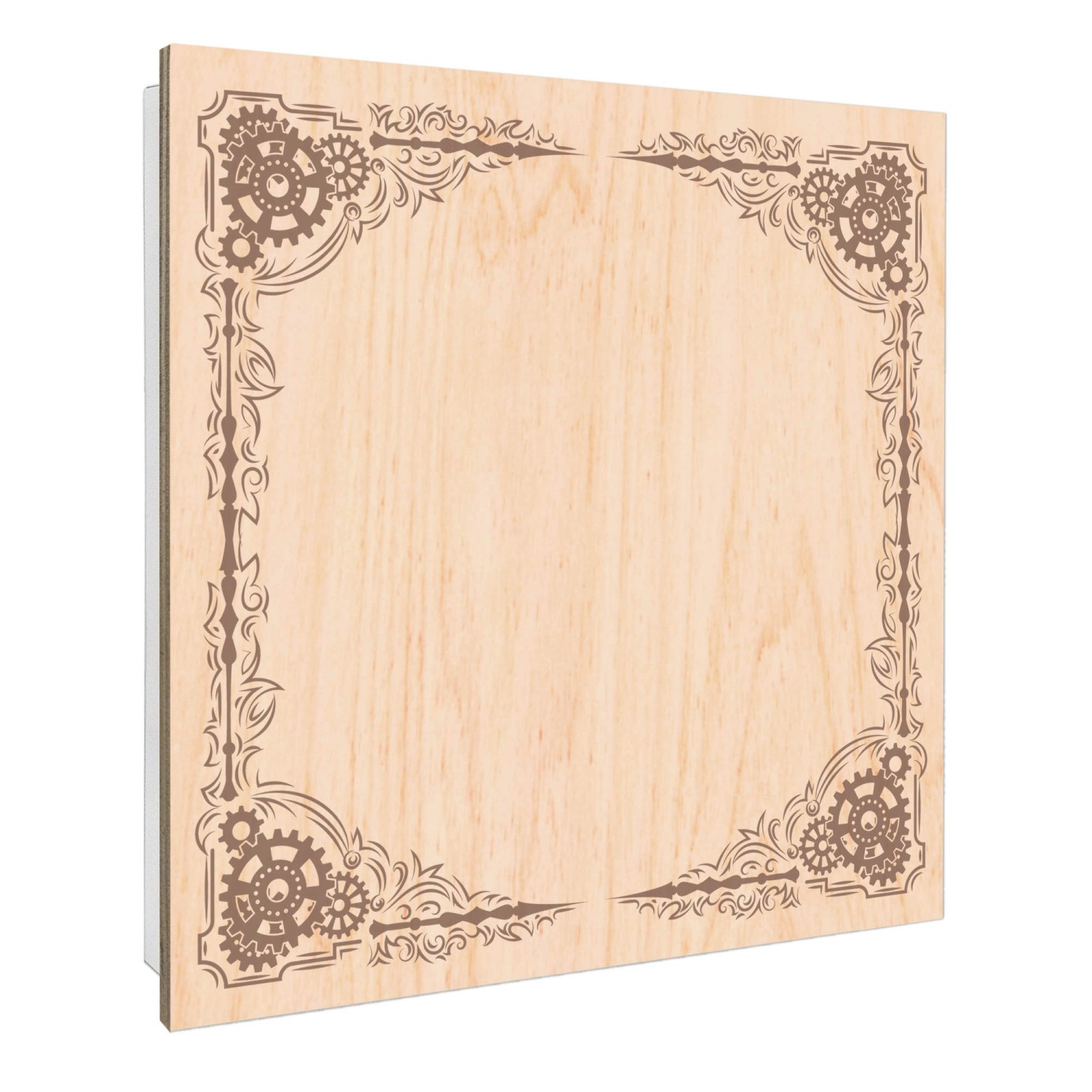 Banjado Schlüsselkasten mit Holzfront 30x30cm Weiß Scharnier Links 50 Haken günstig online kaufen