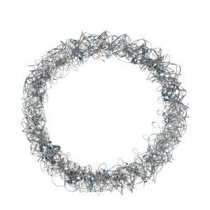 Lex LED Metallkranz Ø 30 cm Feinmaschig Weihnachtskranz Lichterkette Batterie Deko Weiß