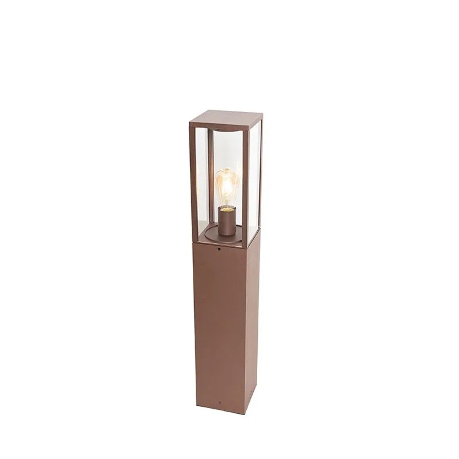 QAZQA Industrielle Stehende Außenlampe rostBraun 80 cm IP44 Charlois