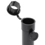 Mattschwarzer vidaXL Sonnenschirmständer aus Stahl für Schirmmasten mit 38/48 mm Durchmesser.