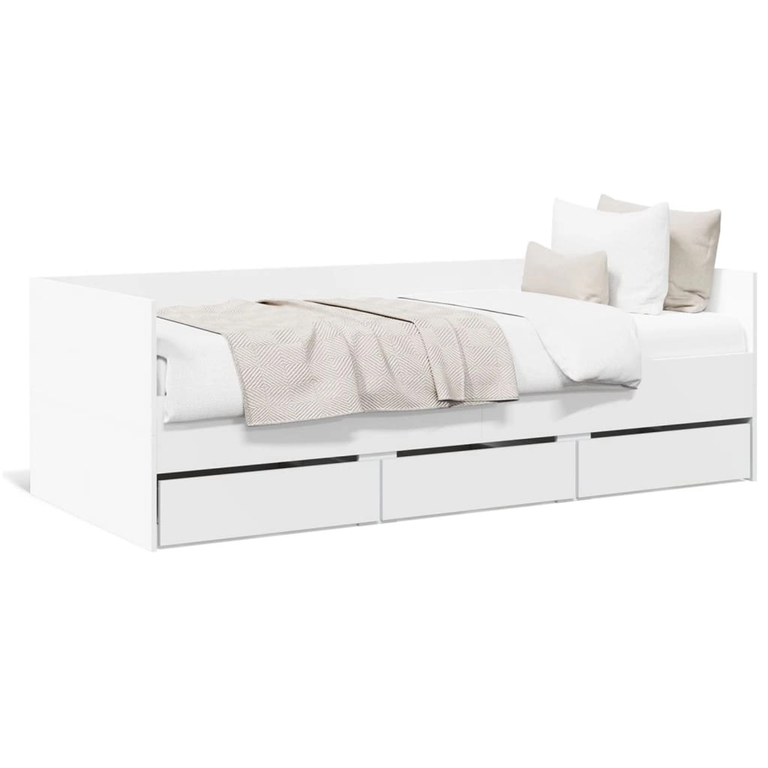 vidaXL Tagesbett mit Schubladen ohne Matratze Weiß 90x200 cm 3280818