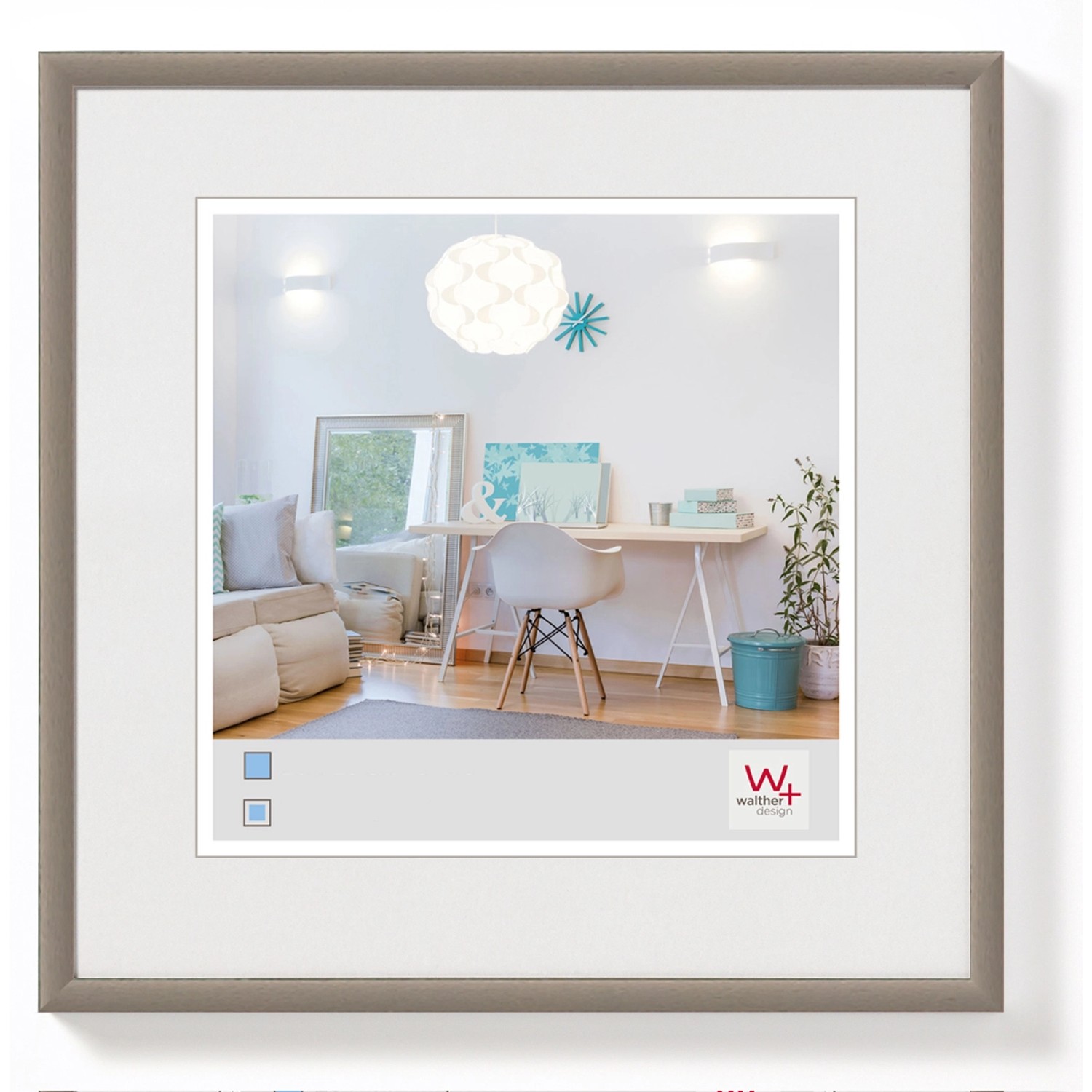 walther design New Lifestyle Kunststoff Bilderrahmen 13x13 cm Stahl KV313D günstig online kaufen