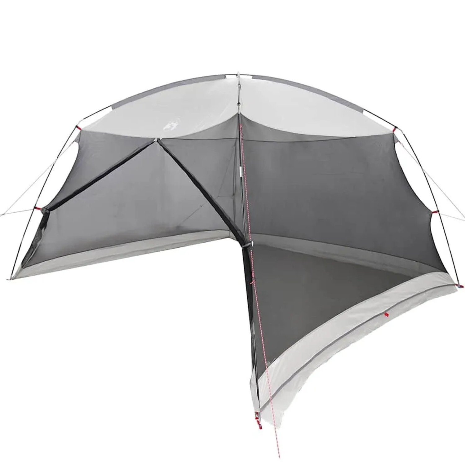 Graues vidaXL Zelt/Pavillon 380x380x225cm aus Polyester, wasserabweisend und zusammenklappbar.