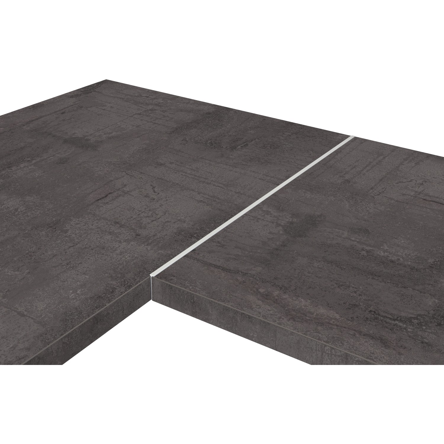 Kaindl Fugen- Eckleiste für Arbeitsplatten mit G-Profil Alu 600 x 38 mm