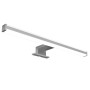 Schlanke 41cm LED Spiegelleuchte Sandro in Chrom für Bad und Wandmontage, warmweißes Licht.