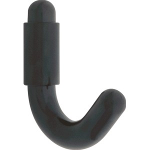 Schwarzer Wandhaken aus Kunststoff, Modell 0488.