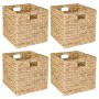 HMF 37240-S4 Aufbewahrungskorb Korb Geflochten Wasserhyazinthe Seegras Kallax 32 x 34 x 32 cm