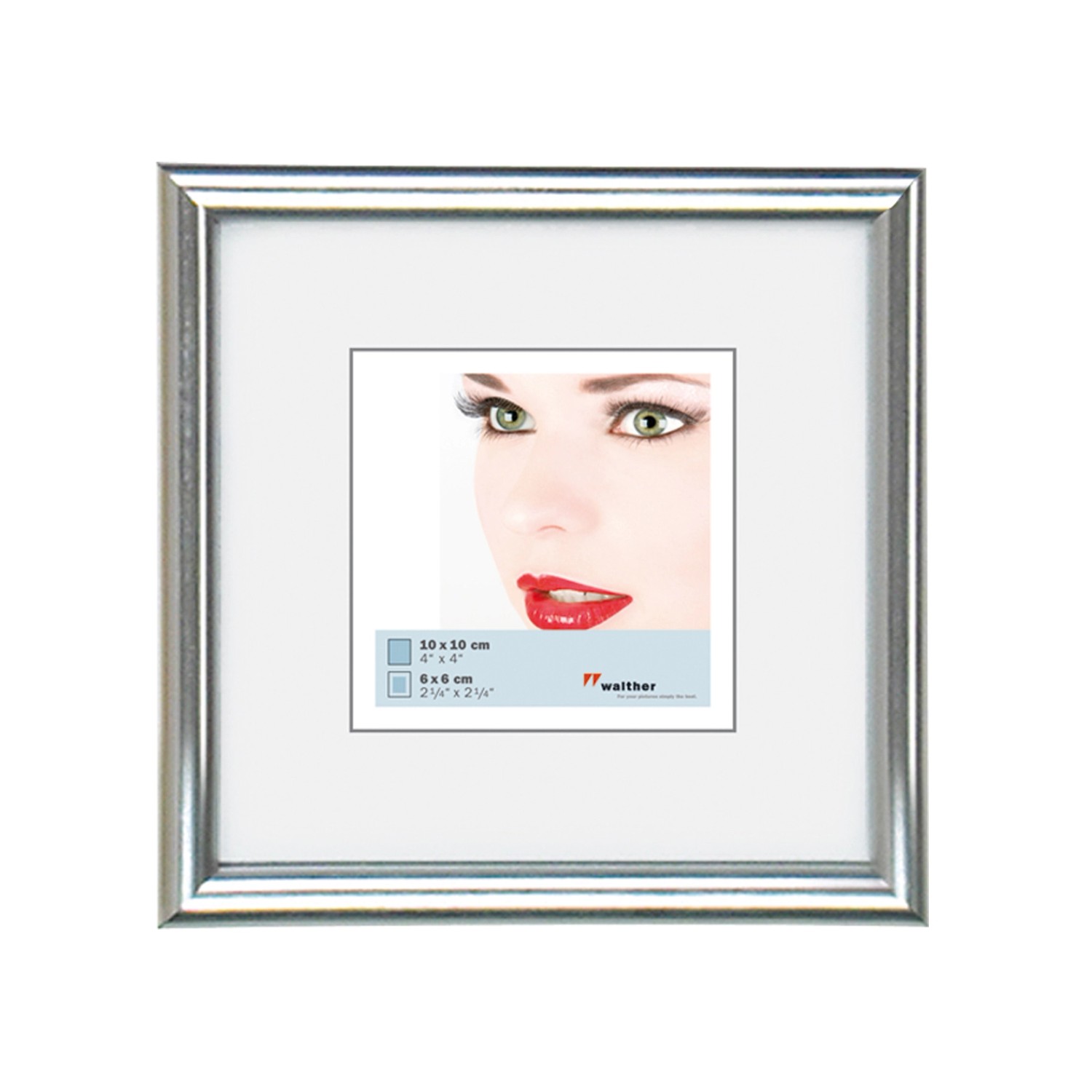 walther design Galeria Kunststoff Bilderrahmen  20x20 cm Silber günstig online kaufen