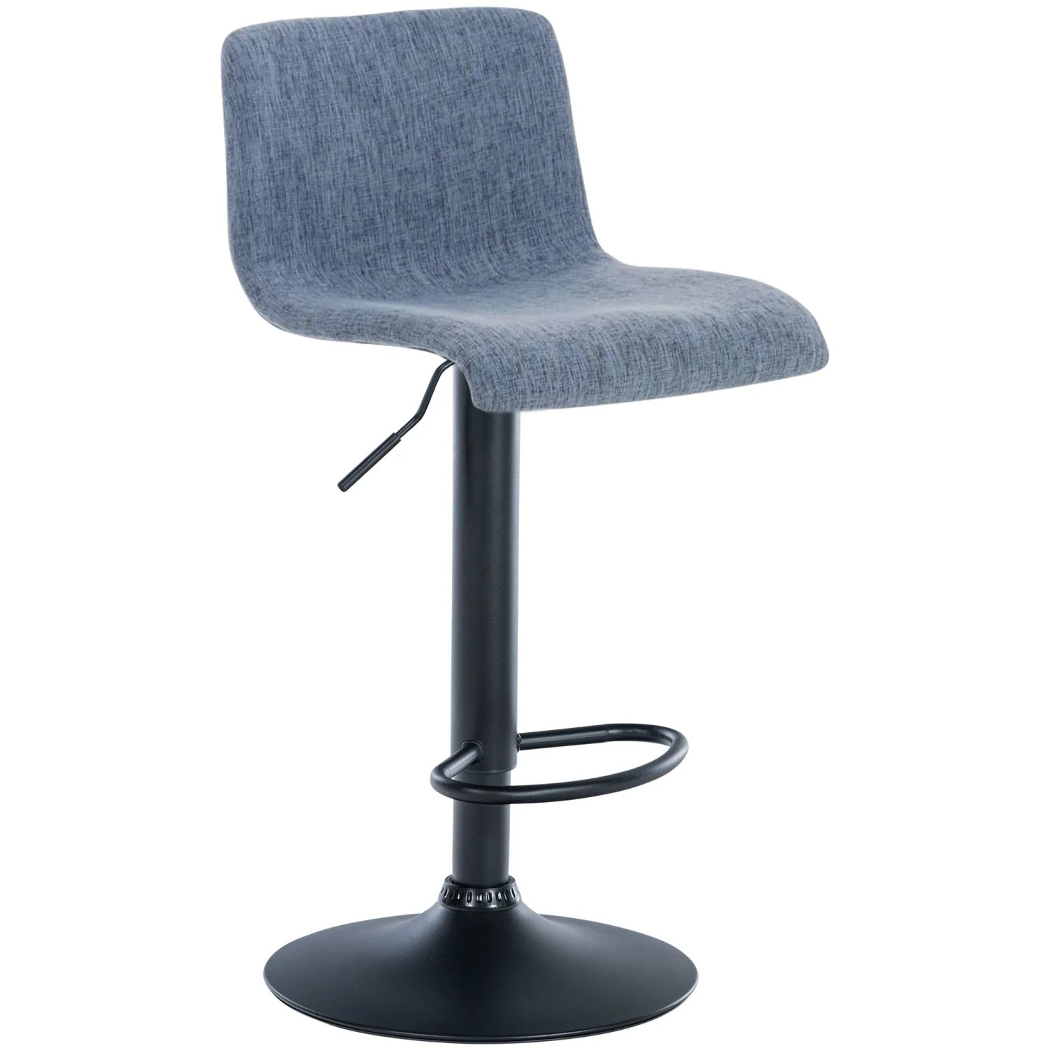 CLP Barhocker Hover Stoff Metall Matt Schwarz/Blau