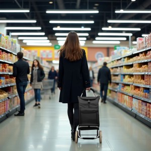 Wiltec Einkaufstrolley Klappbar 40Kg Einkaufsroller Einkaufswagen Einkaufstasche