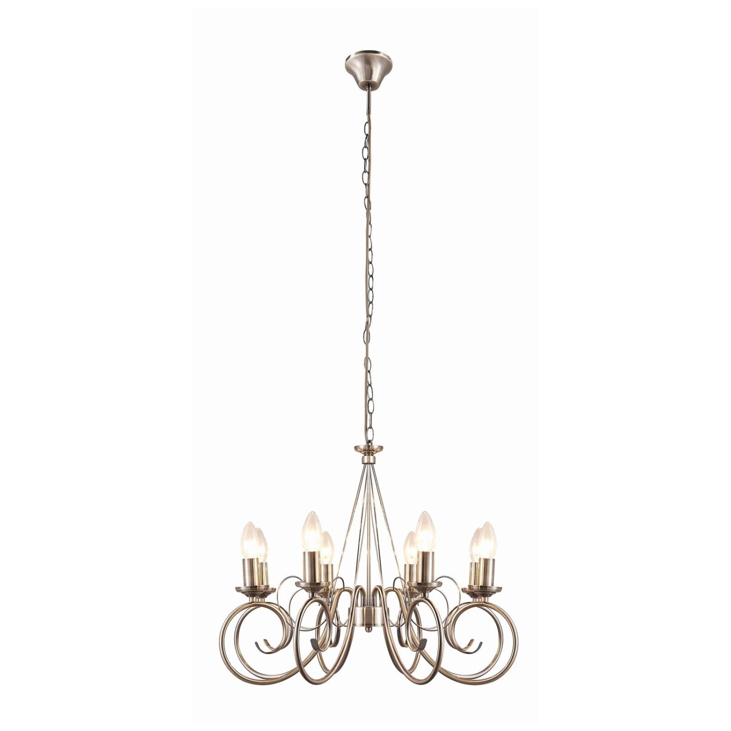 Lindby Kronleuchter Marnia 9621016 Retro Vintage Antik in Bronze aus Metall günstig online kaufen