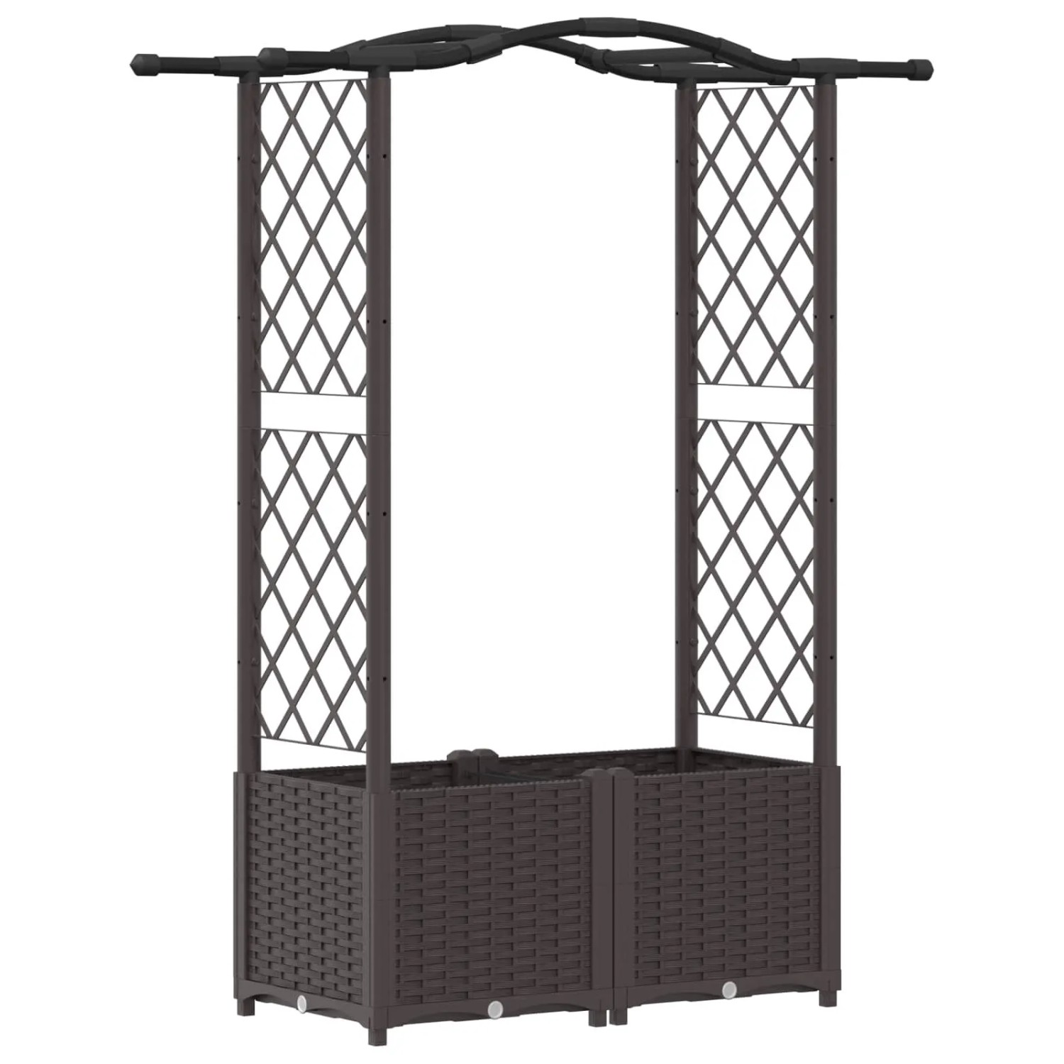 vidaXL Hochbeet mit Rankgitter und Dach Braun 125 x 40 x 138 cm PP 42032506