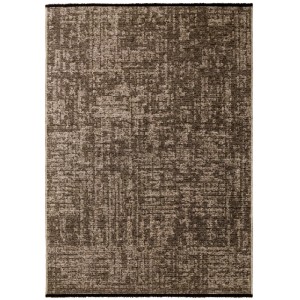 Moderner, beiger Kurzflor-Teppich SPACE1900 mit abstraktem Muster für den Innenbereich.