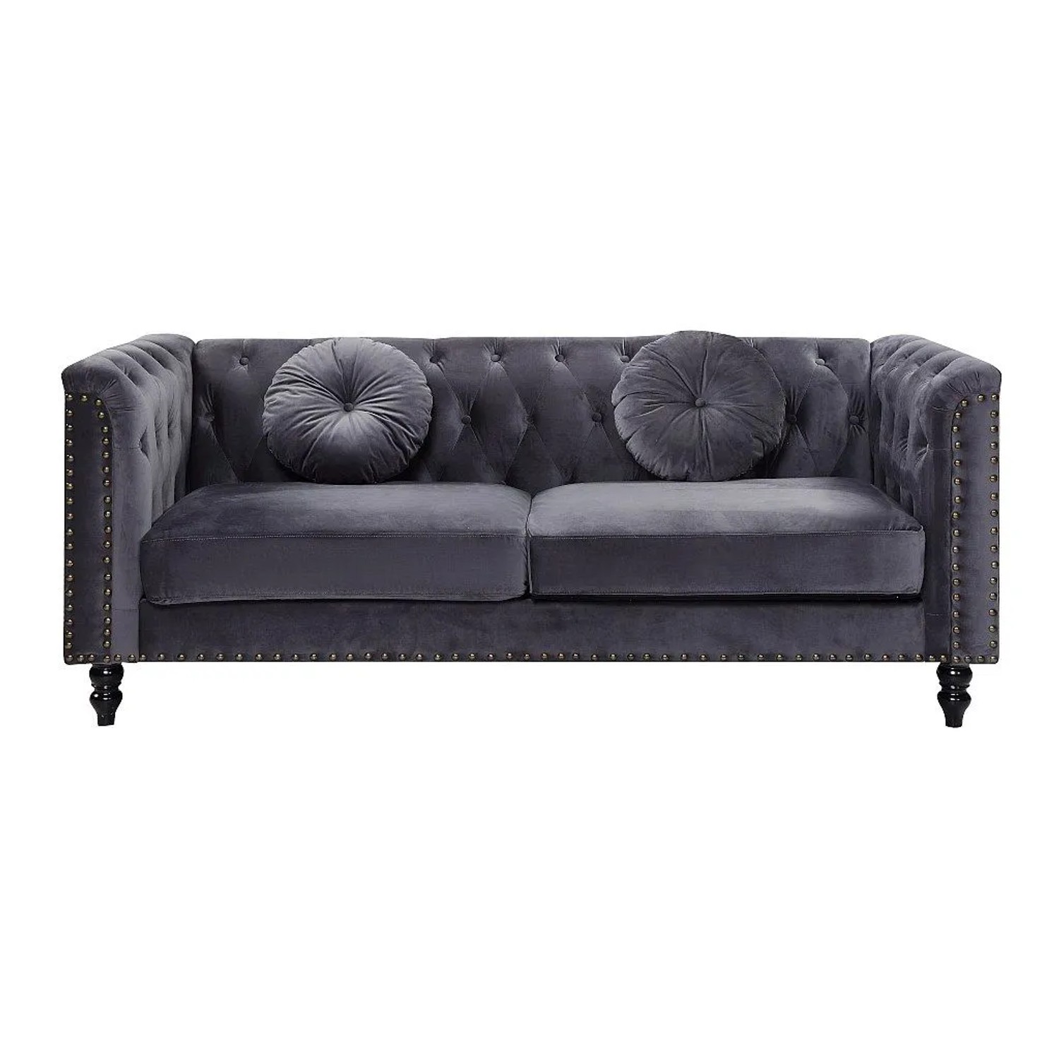 Vente-unique Sofa Ohne Schlafmöglichkeit Turner Anthrazitgrau 190 cm