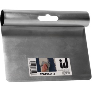 id Spachtel, griffloser Edelstahl-Glätter für präzises Auftragen von Spachtelmasse.