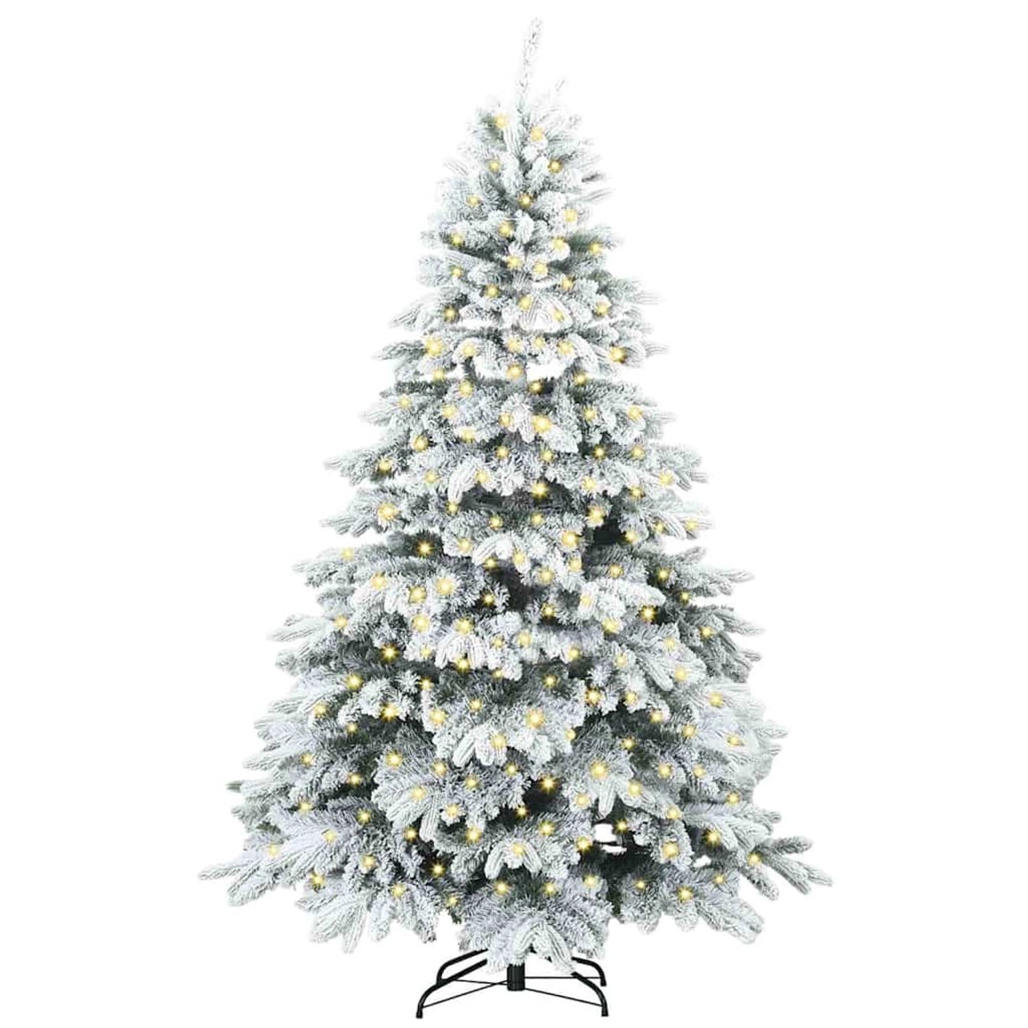 vidaXL Künstlicher Weihnachtsbaum mit 300 LEDs Grün 180 cm PE und PVC 3397610