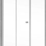 Schulte ExpressPlus Drehfalttür mit Seitenwand, Alu-Natur, 200x90 cm, für barrierefreies Duschen.